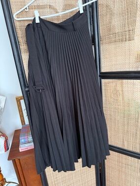 Zara Black Pleated Circle Skirt